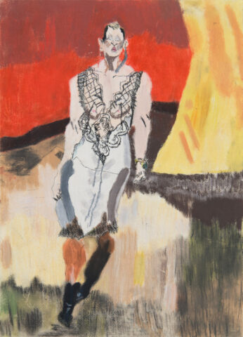 A woman in a dress