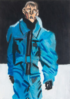 A man in a blue clothes