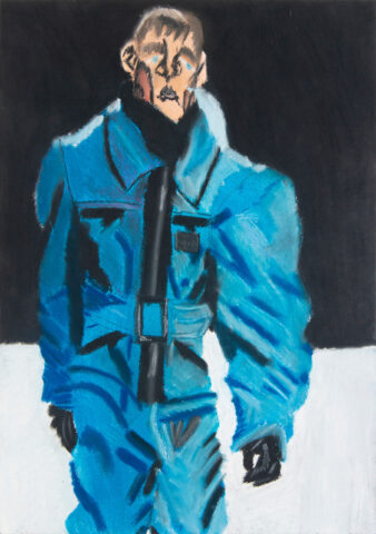 A man in a blue clothes