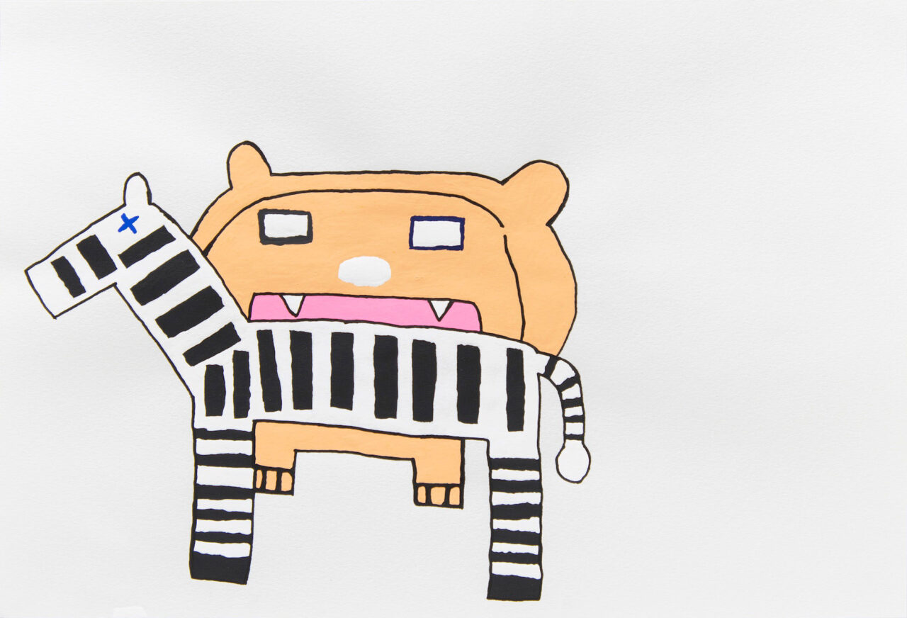 The zebra is being eaten after being attacked by a lion